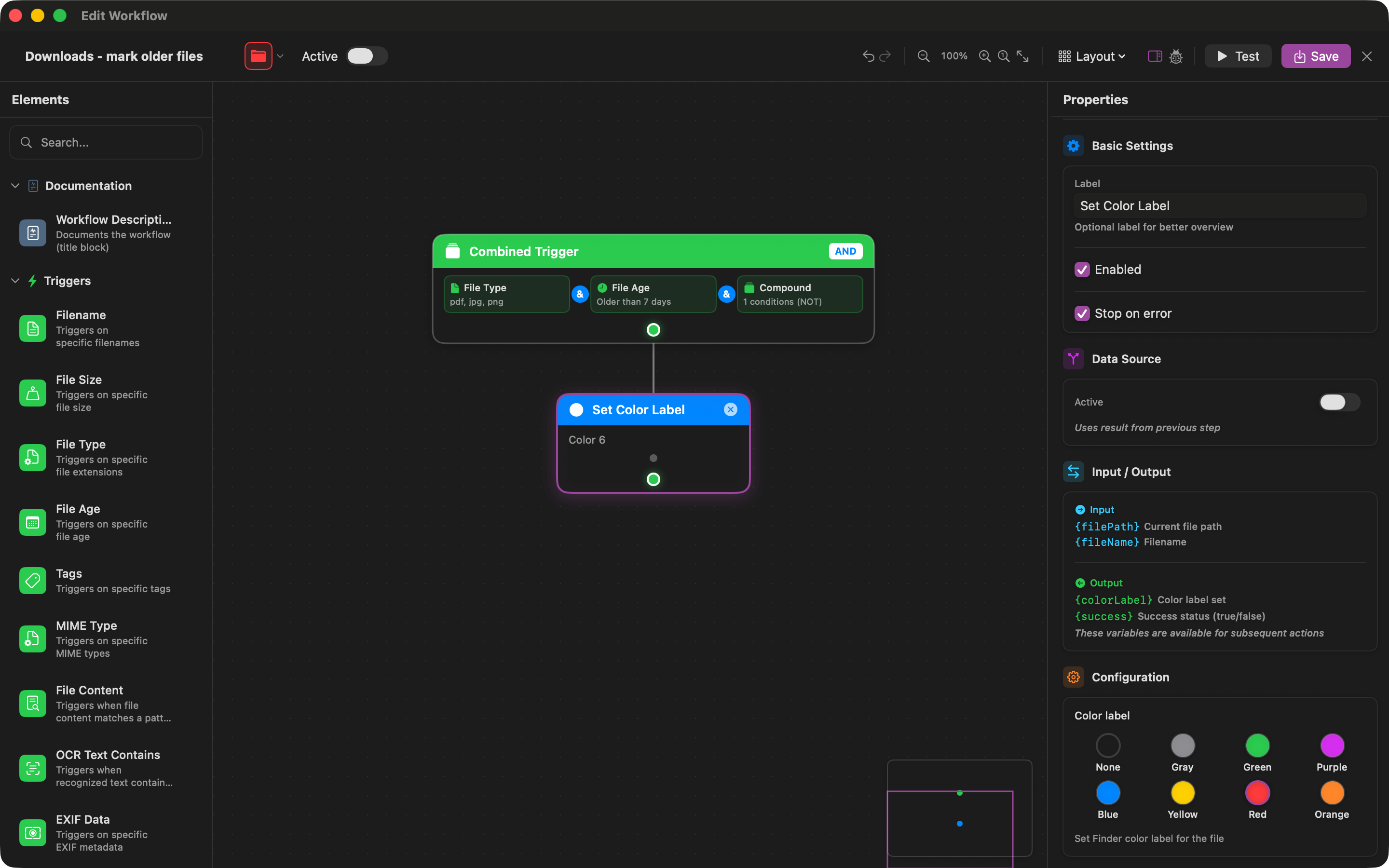Workflow erstellt (Dark Mode)