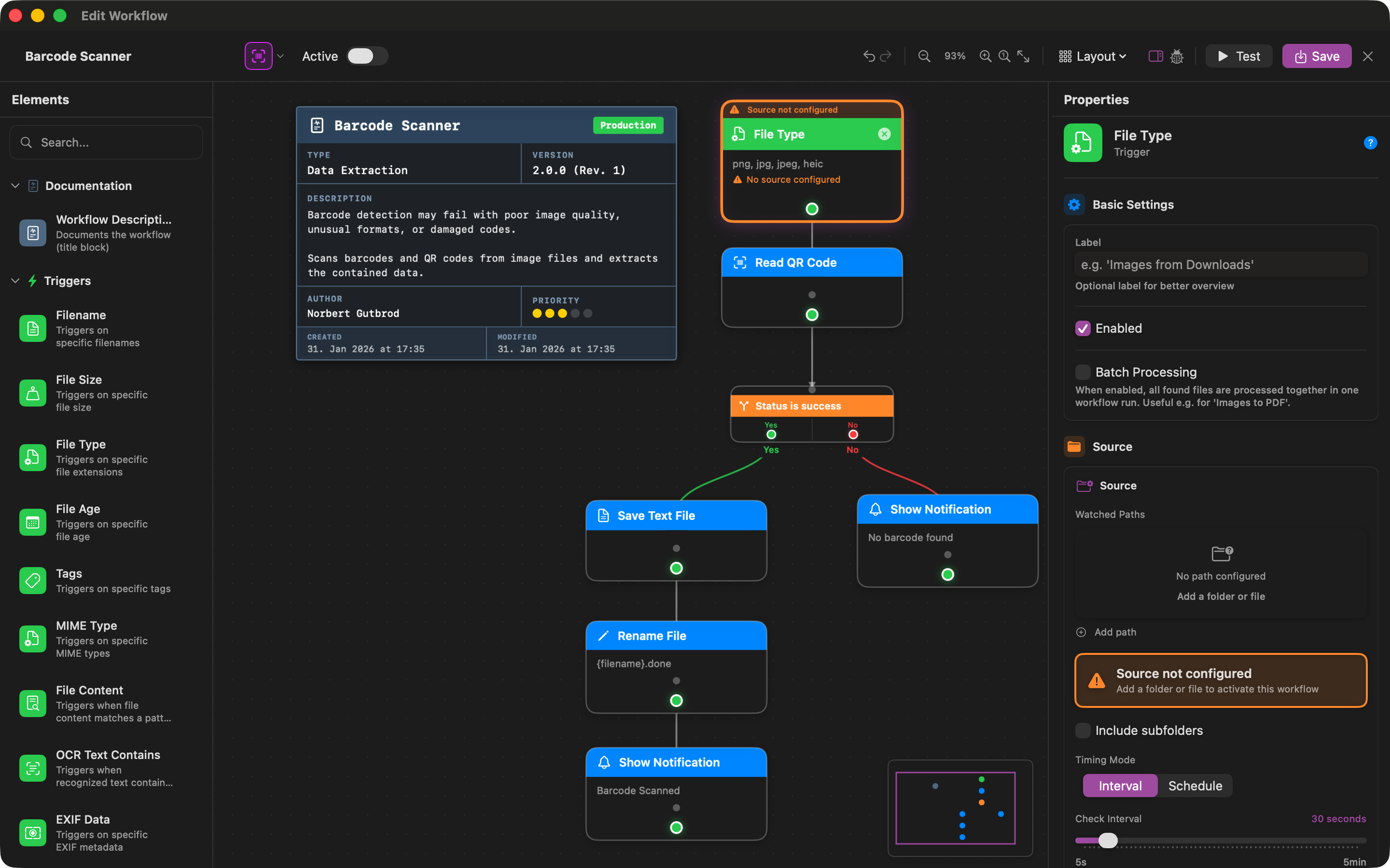 Workflow Designer (Dark Mode)