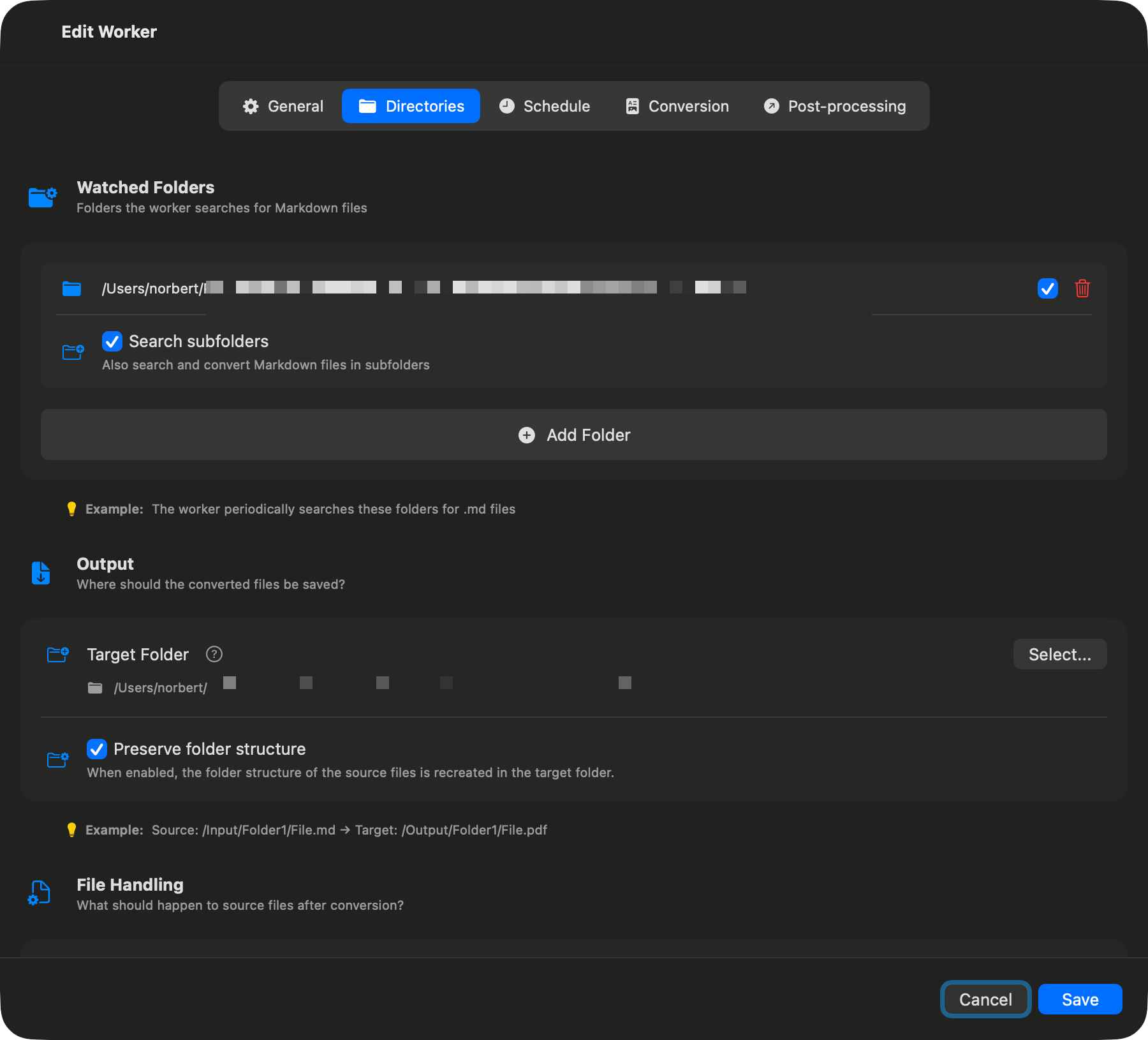 Directory Settings