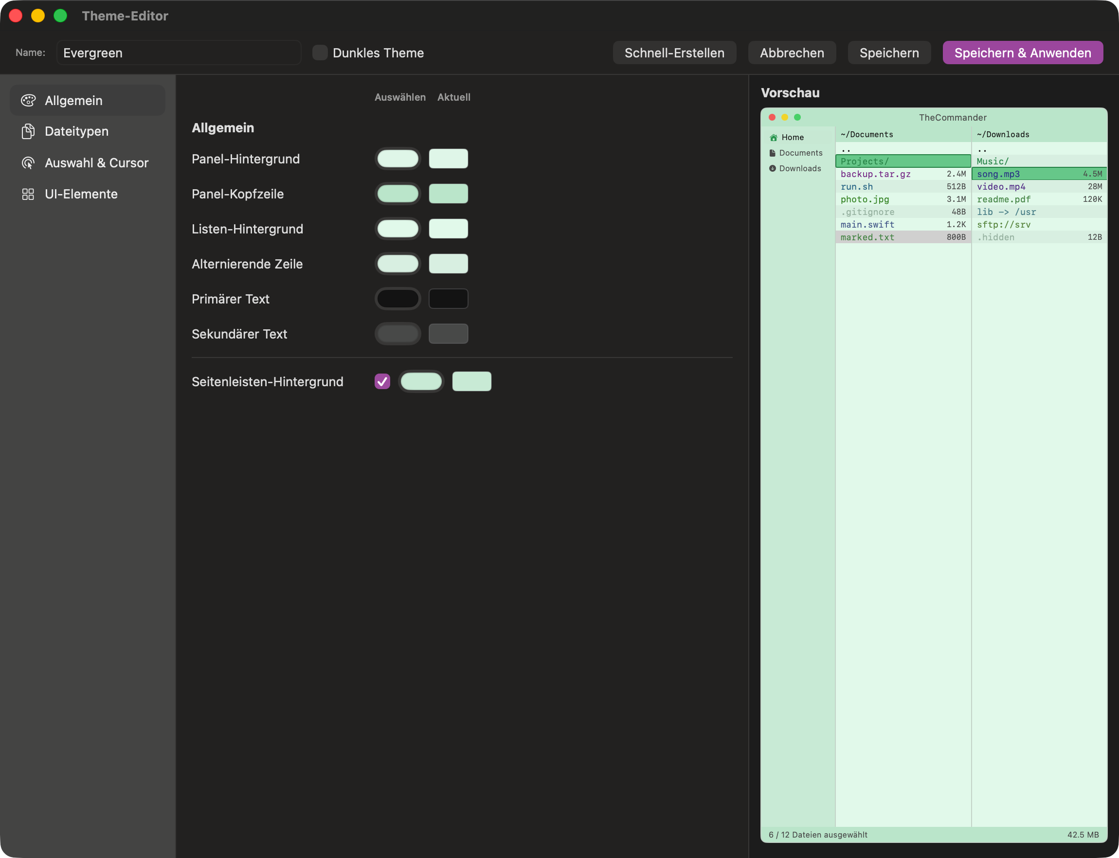 Theme Editor General Settings
